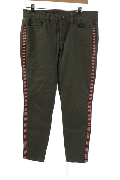 J Crew Unisex Ankle Chino Pants Green 27 Inseam Size 28