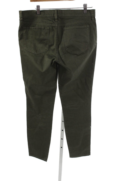 J Crew Unisex Ankle Chino Pants Green 27 Inseam Size 28