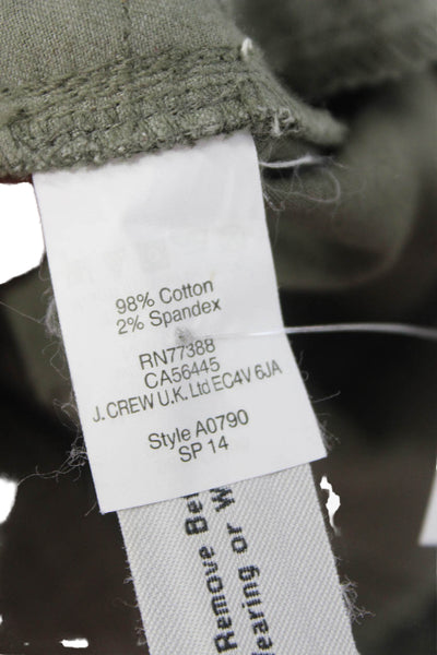 J Crew Unisex Ankle Chino Pants Green 27 Inseam Size 28
