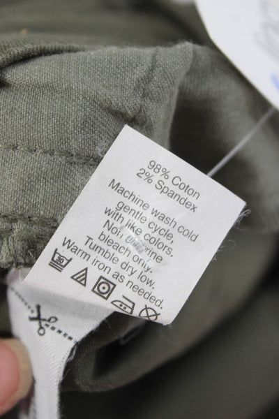 J Crew Unisex Ankle Chino Pants Green 27 Inseam Size 28
