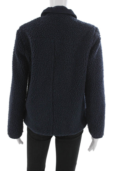 Alex Mill Womens Dark Blue Collared Button Jacket Long Sleeve Size S