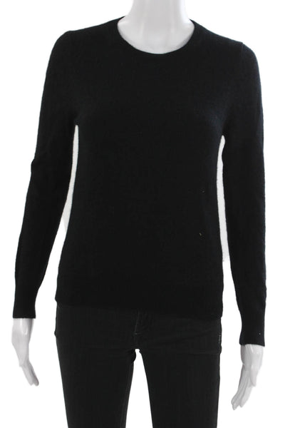 Quince Women Cashmere Pullover Sweater Black Crewneck Size S