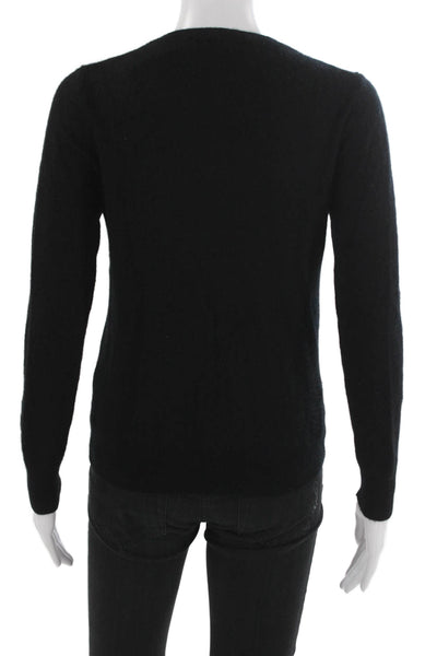 Quince Women Cashmere Pullover Sweater Black Crewneck Size S