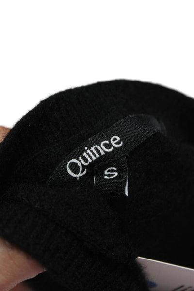 Quince Women Cashmere Pullover Sweater Black Crewneck Size S