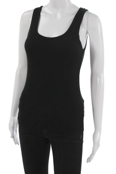 Splendid Women Black Basic Scoop Neck Tank 50% Pima Cotton Size M