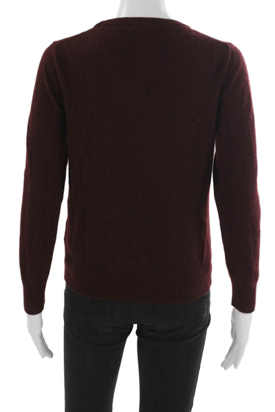 Quince Unisex Brown Mongolian Cashmere Crew Neck Pullover Size S