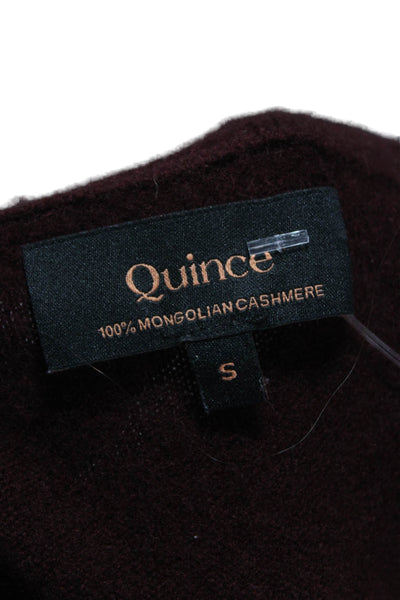 Quince Unisex Brown Mongolian Cashmere Crew Neck Pullover Size S
