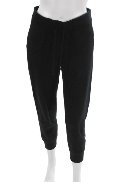 Quince Womens Cashmere Jogger Sweatpants Black Drawstring Size S