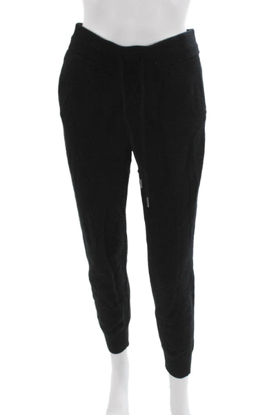 Quince Women Black 100% Cashmere Joggers Drawstring Classic Size 25