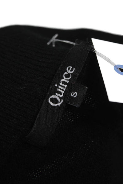 Quince Women Black 100% Cashmere Joggers Drawstring Classic Size 25