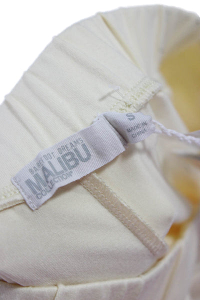 Barefoot Dreams Womens Sweatpants Ivory Polyester Blend Loungewear Size S