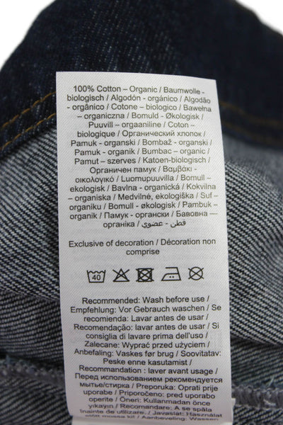 Aligne Women Dark Blue Organic Cotton Square Neck Sleeveless Vest Size 2