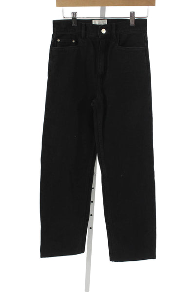 Wandler Unisex Black Straight High Rise Jeans Recycled Cotton Size 25