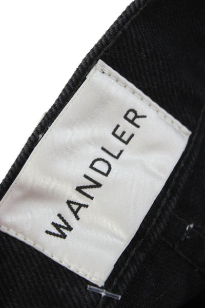 Wandler Unisex Black Straight High Rise Jeans Recycled Cotton Size 25
