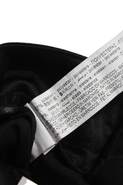 Zara Womens Cargo Pants Black Button Polyester Size XS