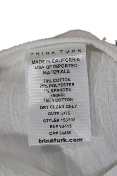 Trina Turk Women Hot Pants White Zip Size 6