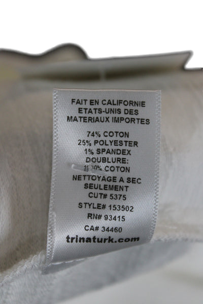 Trina Turk Women Hot Pants White Zip Size 6