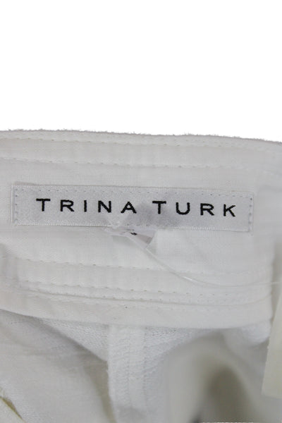 Trina Turk Women Hot Pants White Zip Size 6