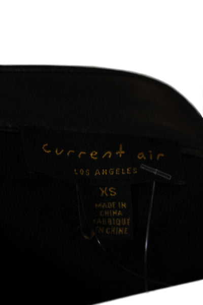 Current Air Women Black Polyurethane Button Rocker Vest Size XS