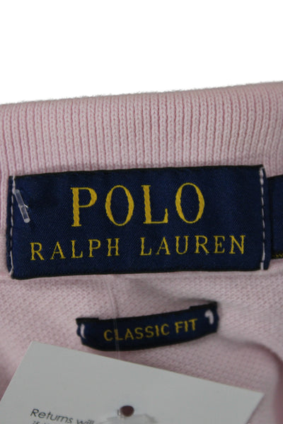 Polo Ralph Lauren Mens Pink Cotton Short Sleeve Collared Polo Size L
