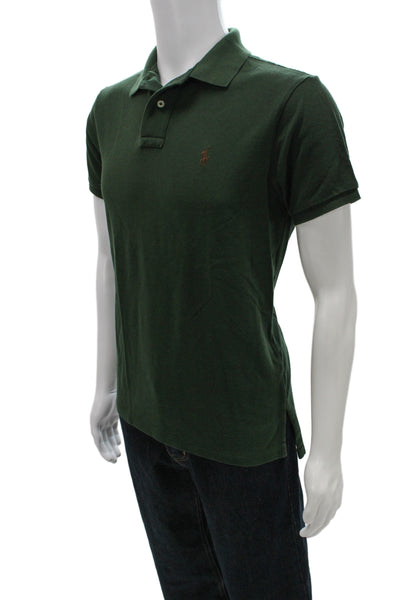 Polo Ralph Lauren Men Green Cotton Short Sleeve Classic Polo Shirt Size M