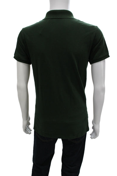 Polo Ralph Lauren Men Green Cotton Short Sleeve Classic Polo Shirt Size M