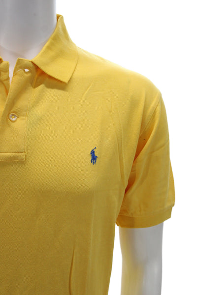 Polo Ralph Lauren Mens Collared Short Sleeve Polo Yellow Cotton Size M