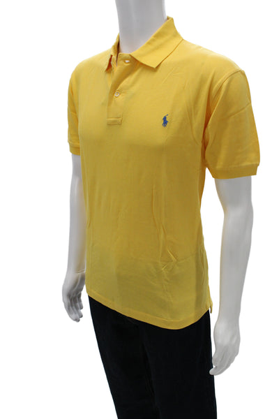 Polo Ralph Lauren Mens Collared Short Sleeve Polo Yellow Cotton Size M