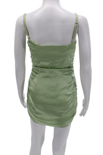 Guizio Womens Green Bodycon Mini Dress Size S