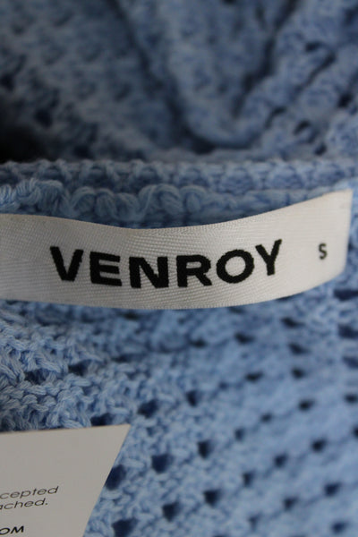 Venroy Women Light Blue Tank Dress Swimwear Polyester Spandex Sleeveless Size S