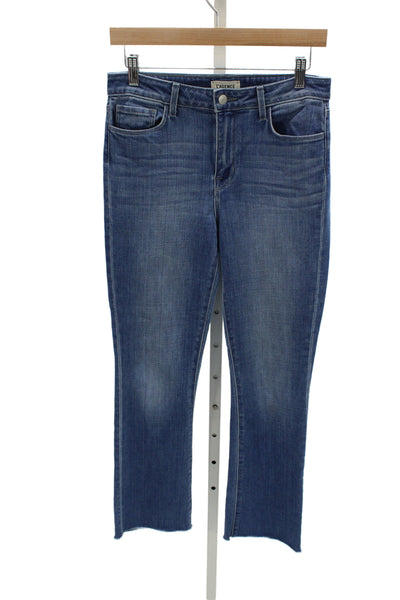 L'Agence Women Ankle Straight High Waist Blue Jeans Size 27