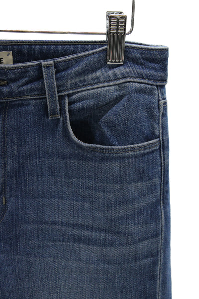 L'Agence Women Ankle Straight High Waist Blue Jeans Size 27