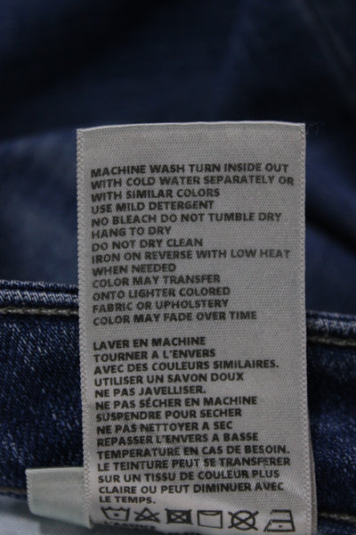 L'Agence Women Ankle Straight High Waist Blue Jeans Size 27