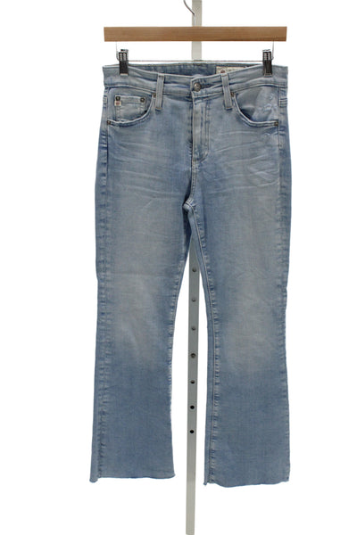 AG Women Light Blue High Waist Bootcut Cropped Jeans Size 27