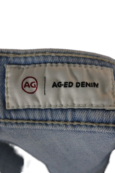 AG Women Light Blue High Waist Bootcut Cropped Jeans Size 27