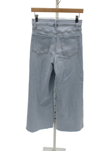 Frame Womens Cropped Wide Leg High Waist Jeans Light Blue Size 27