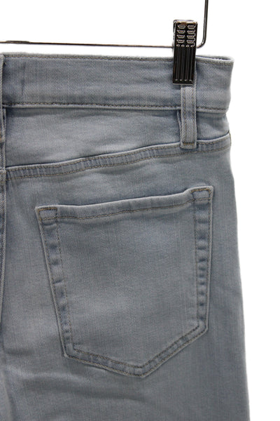 Frame Womens Cropped Wide Leg High Waist Jeans Light Blue Size 27