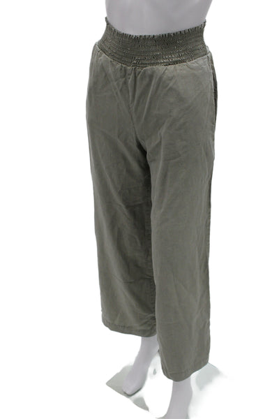 Bella Dahl Women Cropped Bohemian Gray Tencel Lyocell Pants Size XS