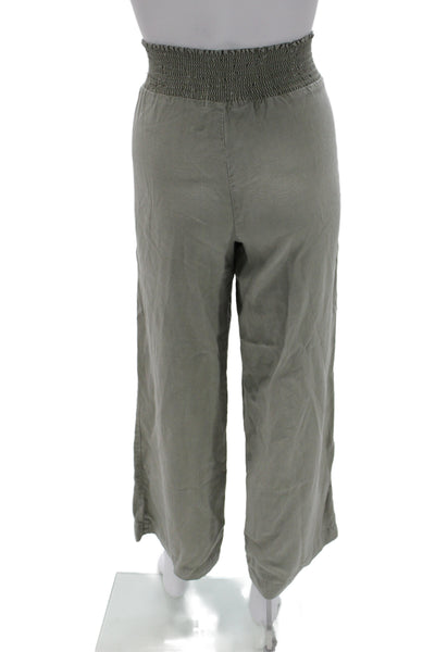 Bella Dahl Women Cropped Bohemian Gray Tencel Lyocell Pants Size XS