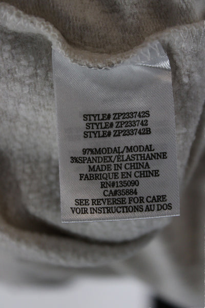 Z Supply Women Sweatpants Beige Drawstring Modal Spandex Inseam 24 Size M
