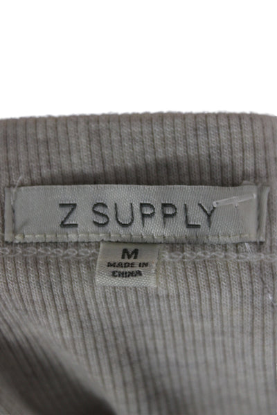 Z Supply Women Sweatpants Beige Drawstring Modal Spandex Inseam 24 Size M