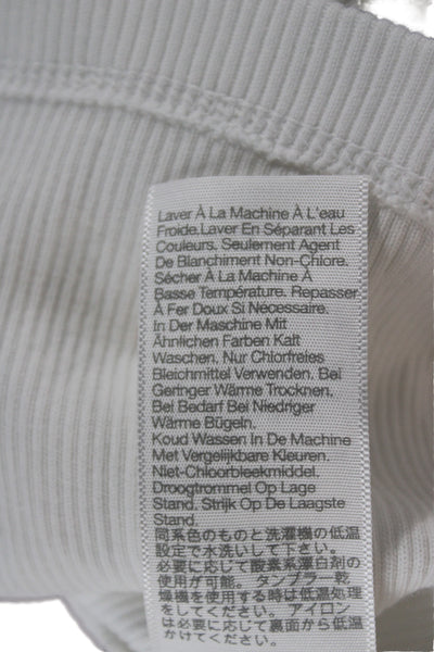Madewell Women Basic White Long Sleeve T-Shirt Round Neck Size S