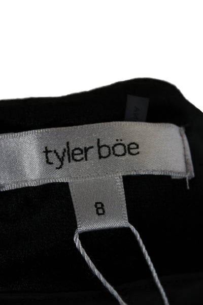 Tyler Boe Womens Dress Pants Black 100% Polyester Zip Size 8