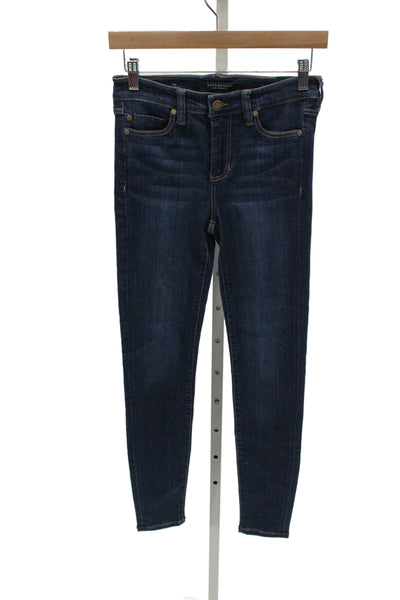 Liverpool Los Angeles Womens Skinny Ankle Jeans Dark Blue 90% Cotton Size 26