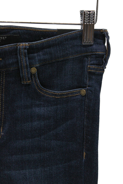 Liverpool Los Angeles Womens Skinny Ankle Jeans Dark Blue 90% Cotton Size 26