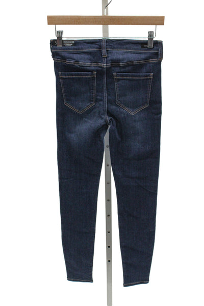 Liverpool Los Angeles Womens Skinny Ankle Jeans Dark Blue 90% Cotton Size 26