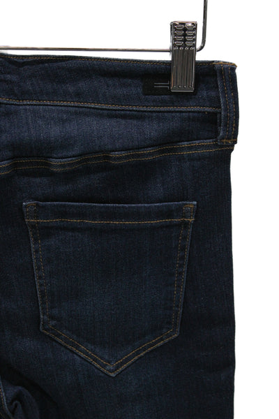 Liverpool Los Angeles Womens Skinny Ankle Jeans Dark Blue 90% Cotton Size 26