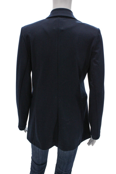 Nic + Zoe Womens Dark Blue Collared Blazer Long Sleeve Size S