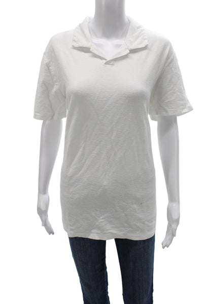 Velvet by Graham & Spencer Mens Short Sleeve White Cotton T-Shirt Size L