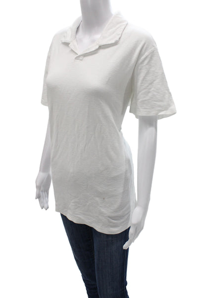 Velvet by Graham & Spencer Mens Short Sleeve White Cotton T-Shirt Size L